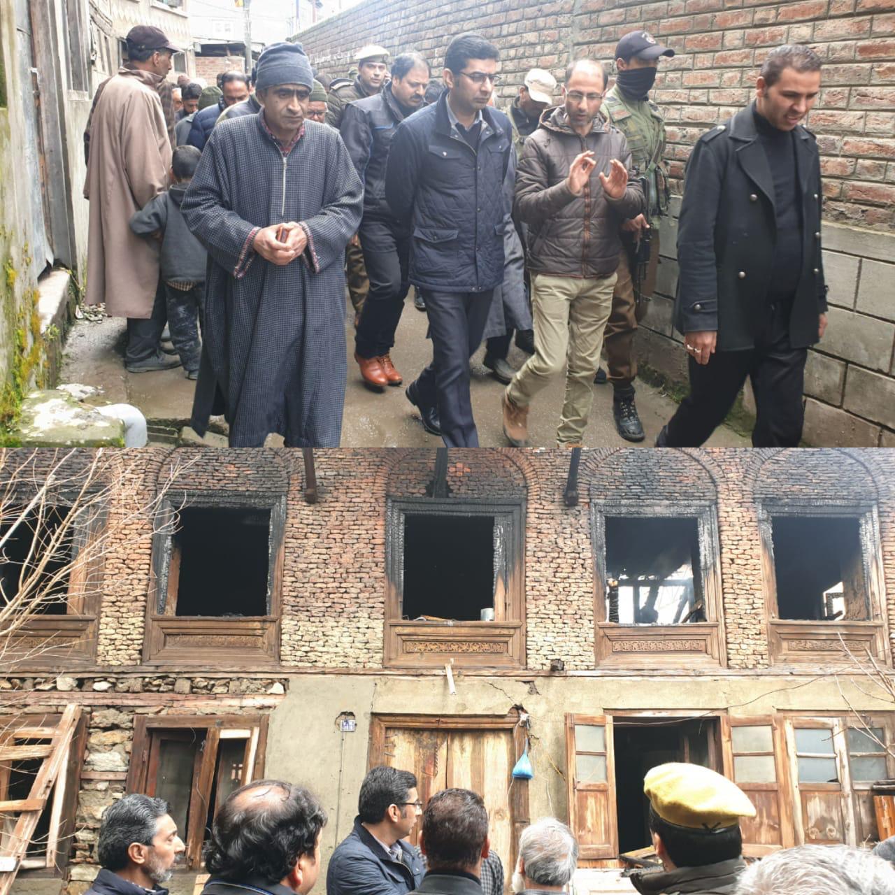 Khanyar fire incident: DC Srinagar announces 15 lakh compensation to only surviving minor girl