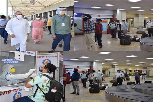 Advisor Khan takes stock of arrangements for passengers at Jammu Airport