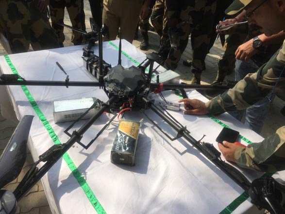 BSF shoots down Hexa copter in Kathua, M-4 rifle, grenades recovered
