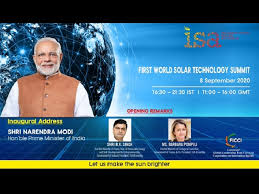 PM Modi to inaugurate First World Solar Technology Summit to be held on Sept 8