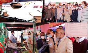 Navin Choudhary e-inaugurates maiden Organic Vegetable Sale Centre at Srinagar