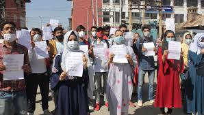 Paramedical students stage protest demanding online conduction of their exams