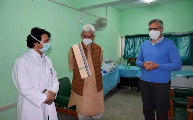 LG Manoj Sinha visits SKIMS, enquires about health of Farooq Abdullah