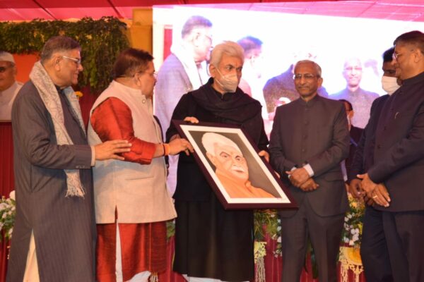 Lt Governor addresses Etawah Hindi Seva Nidhi’s Sarasvat Samman Function