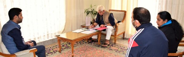 Chairperson Waqf Development Committee; former Minister, DDC member, several delegations calls on Lt Governor