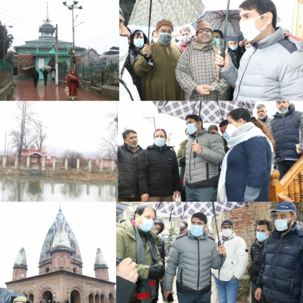 DC Srinagar visits Shrines/ Temples identified for Restoration/ Revival of Architecture, Heritage