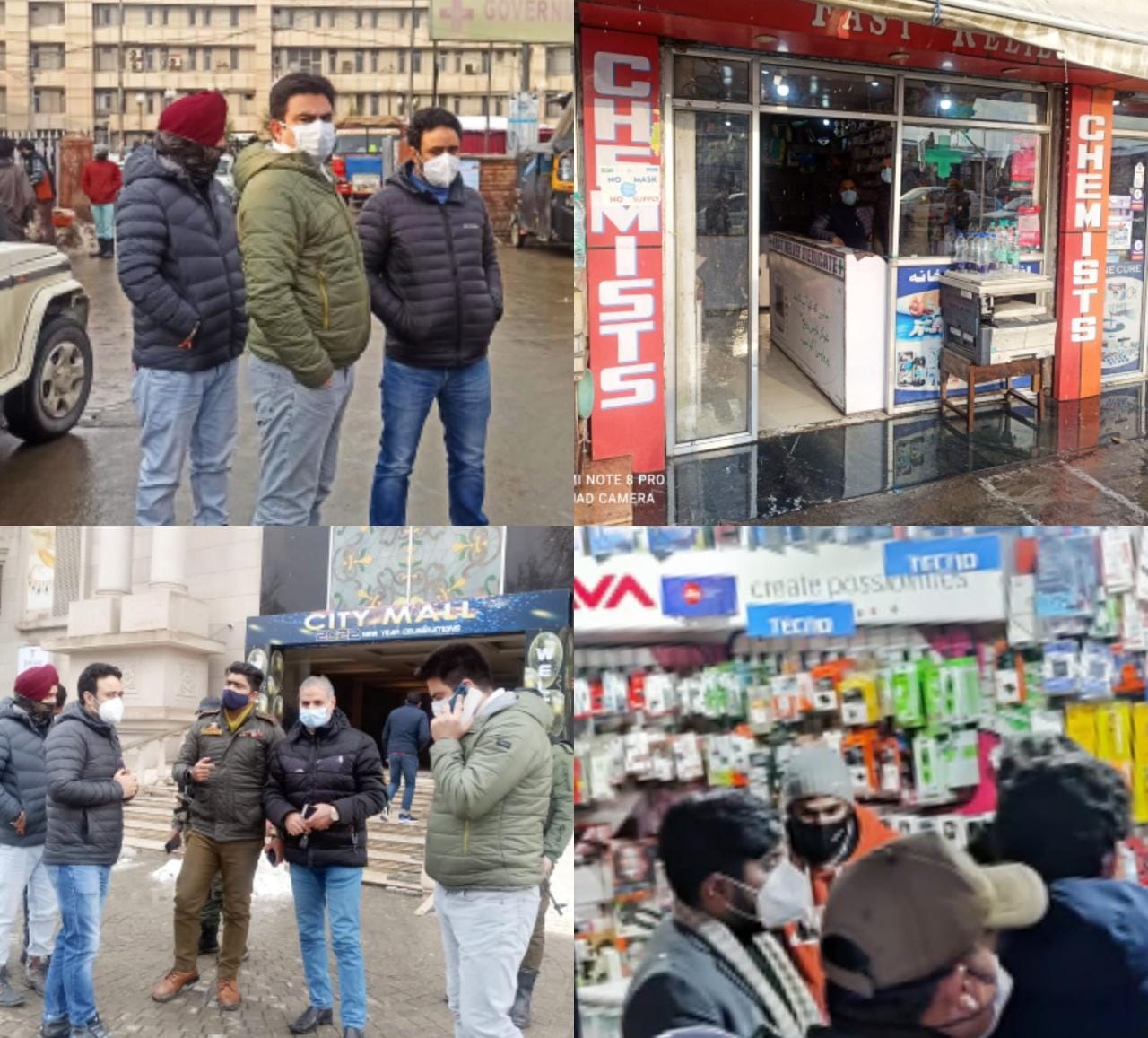 Several fined for not wearing face masks in Srinagar city