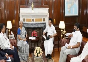 Stalin meets Nirmala, seek release of Rs 20,860.40 cr pending dues to TN