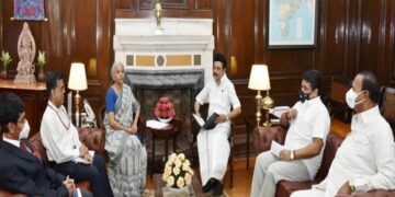 Stalin meets Nirmala, seek release of Rs 20,860.40 cr pending dues to TN