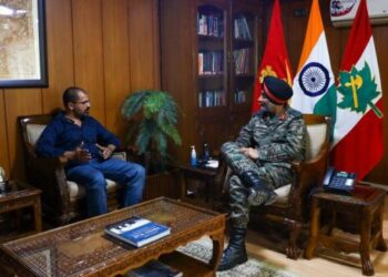 Chief GSPF-JK chapter Firdous Baba calls on GoC 15 Corps