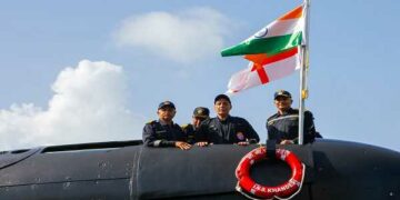 Rajnath rides submarine at Karwar Naval Base