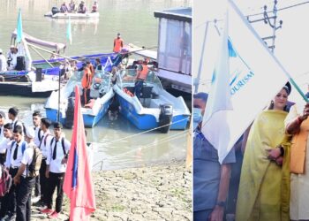 Urs of Syed Qamar-ud-Din Bukhari (RA: Sinha flags off fleet of boats, shikaras