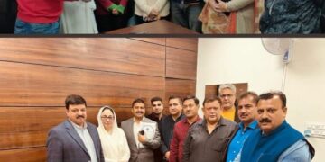 Dr Andrabi met delegations of Chamber of Commerce & Industry Jammu and All migrant PM Package Employees at Jammu