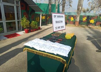 ‘2 AK Rifles, Pistol,10 Heroin Packets Recovered Near LoC In Uri’