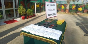 ‘2 AK Rifles, Pistol,10 Heroin Packets Recovered Near LoC In Uri’