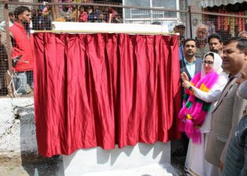 Dr Andrabi lays foundation for Waqf Parking & Musafir Khana at Doda, meets delegations
