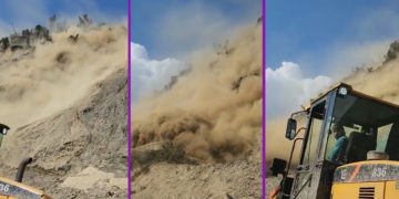 JCB Operator Dies, 6 persons injured in highway landslide