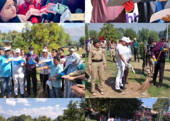 Deputy Commissioner Ganderbal participates in One Hour of citizen-led shramdaan for “Swachhata he Sewa” at Ganderbal.