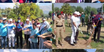 Deputy Commissioner Ganderbal participates in One Hour of citizen-led shramdaan for “Swachhata he Sewa” at Ganderbal.