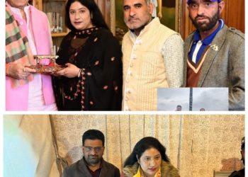 District secretary BJP Gbl Called on Lieutenant Governor, Manoj Sinha