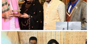District secretary BJP Gbl Called on Lieutenant Governor, Manoj Sinha