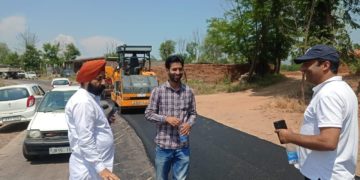 DDC member Dr. Harbakash Singh Reviews Ongoing Macadamization Work in Tral