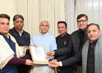 A delegation of BJP leaders called on Lieutenant Governor Shri Manoj Sinha