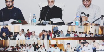 MP Mian Altaf reviews progress of developmental projects in Rajouri
