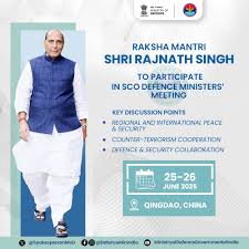 Raksha Mantri to participate in SCO Defence Ministers’ Meeting in Qingdao, China