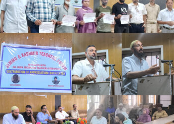 Jammu & Kashmir Teachers Forum Ganderbal Honours Dedicated Employees from Various Departments.