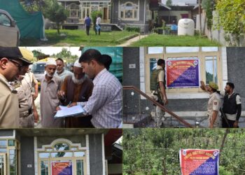 Police Attaches Property Used for Harbouring Terrorists In Sopore