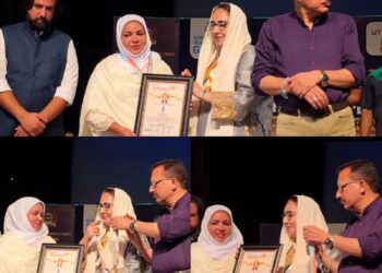 Miss Gowhar Mir Chairperson of Al Aqsa Honoured with Uttam Bharat Purskar 2025