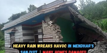 Several Houses Damaged Amid Heavy Rainfall In Mendhar Poonch