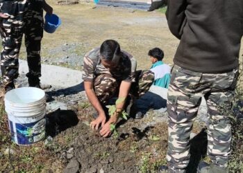 Tree Plantation Drive Held at Sewa Bharti Hostel in Kalguni, Bhalessa.