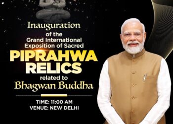 Prime Minister Shri Narendra Modi inaugurates Grand International Exposition of Sacred Piprahwa Relics related to Bhagwan Buddha in New Delhi
