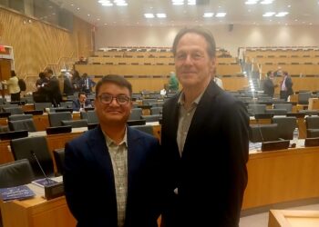 SAARC Journalist Forum President Raju Lama Meets Rolf Alter, CEPA Vice Chairman During UN Session