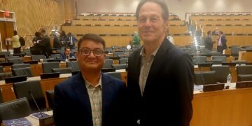 SAARC Journalist Forum President Raju Lama Meets Rolf Alter, CEPA Vice Chairman During UN Session