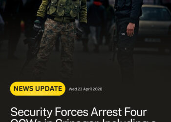 Four OGWs, including Woman, Arrested in Srinagar; Grenade, AK Ammo Recovered